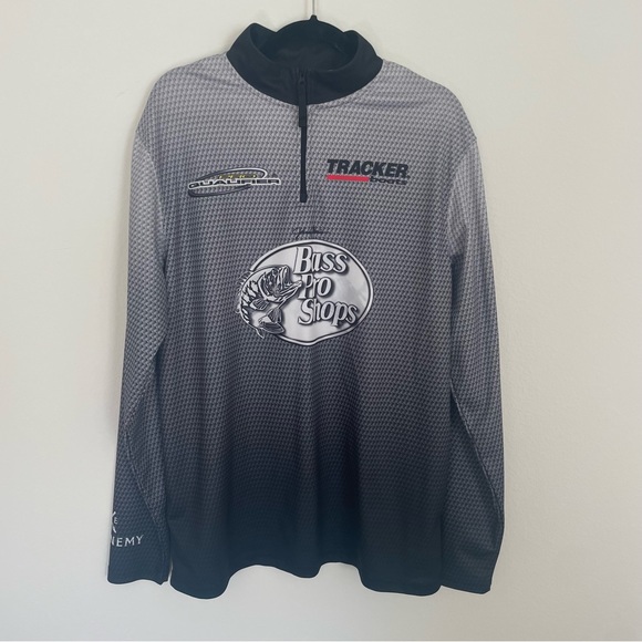 Bass Pro Shops Lightweight Quarter Zip Fishing Outdoors Popover Longsleeve - Picture 1 of 7